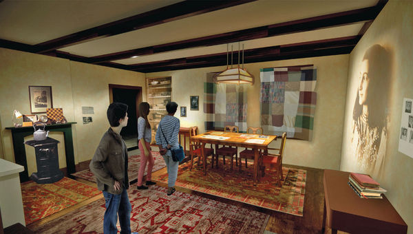 A rendering shows a re-creation of the space where Anne Frank and her family hid from the Nazis.
