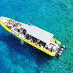 Maui Reef Adventures' 60-foot-long, custom-built Super Raft, which the company uses for Molokini snorkeling tours.