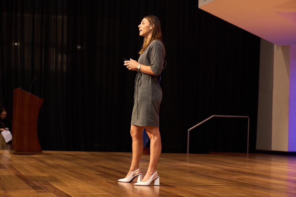 Laura López durante su presentación en Encadenados.