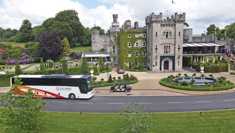 As of June 1, CIE began including a bold notification about ETIAS requirements on invoices and documents for 2024 travel. Pictured, the Cabra Castle Hotel in Ireland.
