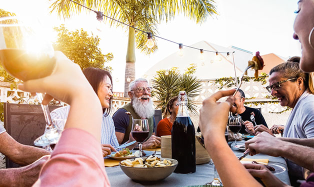 people enjoying food