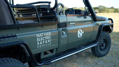 Natural Habitat Adventures' converted Land Cruiser can carry up to seven guests on safaris in Botswana's Okavango Delta.