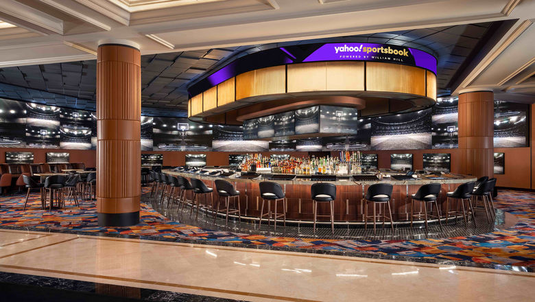Venetian Las Vegas has partnered with Yahoo on a new 12,000-square-foot sports book with a 29-seat oval bar.